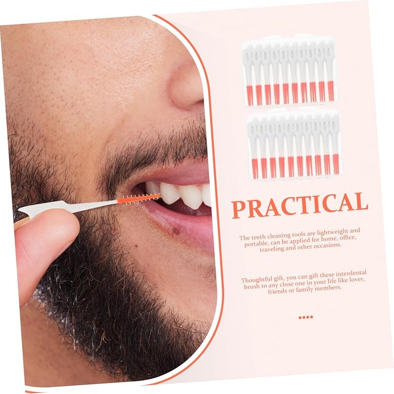 Minkissy 160 Pcs Interdental Brush Floss For Braces Professional Teeth Cleaning 2 Pack - Image 5